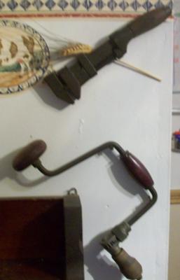 Antique Monkey Wrench and Brace Drill