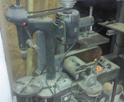 Vintage Delta Scroll Saw/grinder with a Delta Drill Press