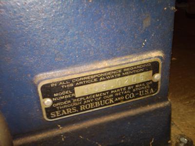 Vintage Craftsman Table Saw ~ Model 103.0206